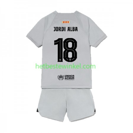 FC Barcelona Jordi Alba 18 Voetbalshirts Kind Third 2022-23(+ Korte broeken)